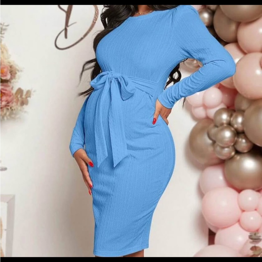Blue Maternity Dress